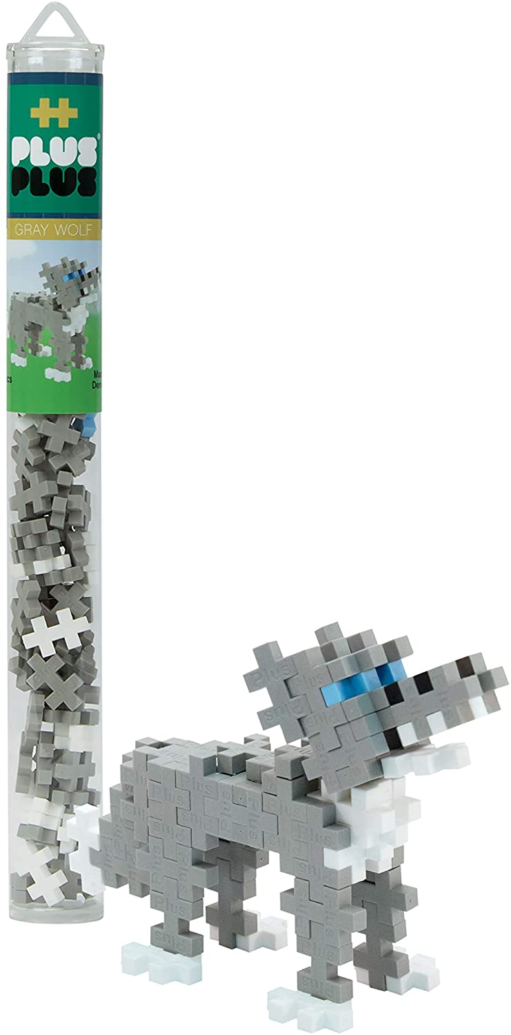 Plus Plus Tube Gray Wolf