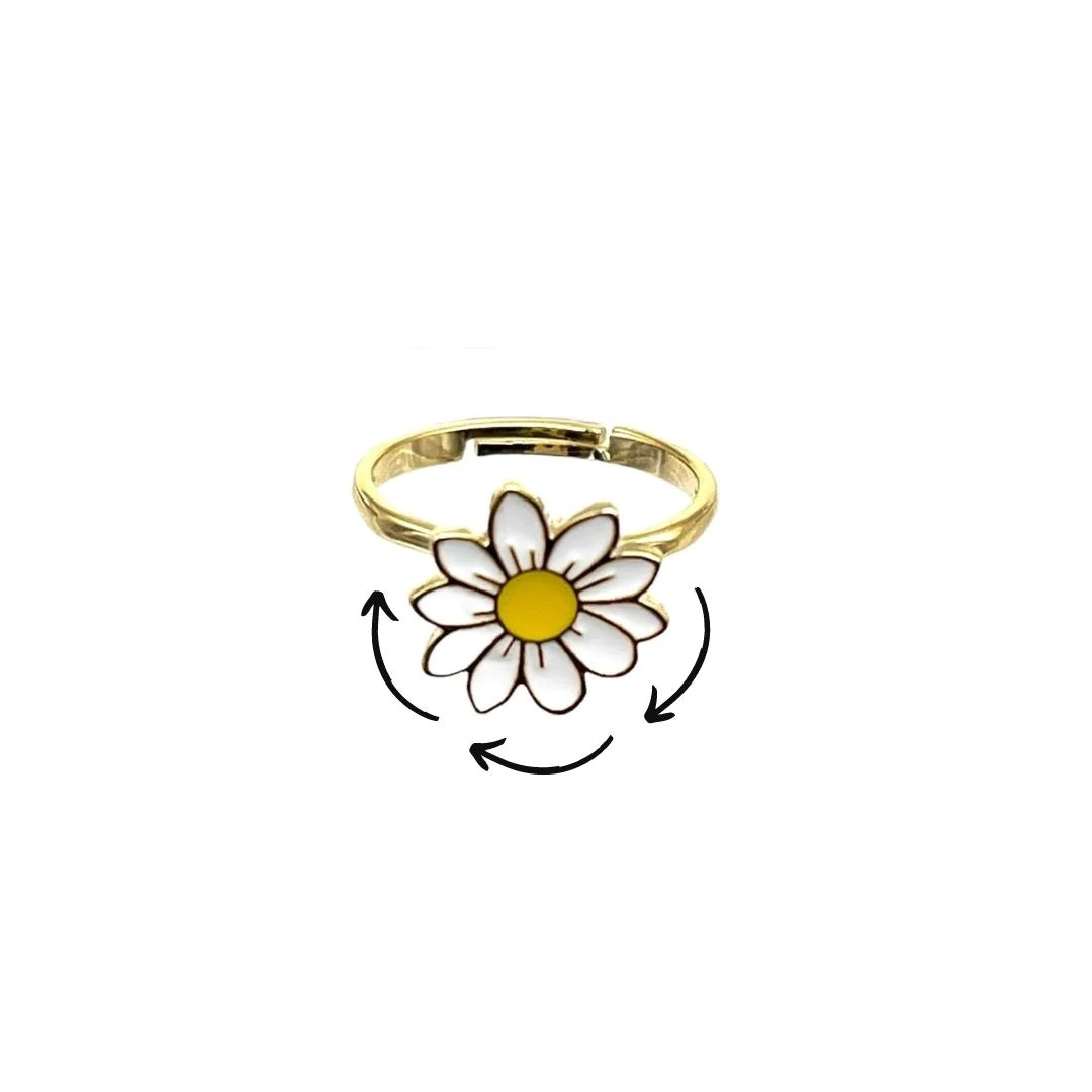 Daisy Fidget Spinner Ring-1