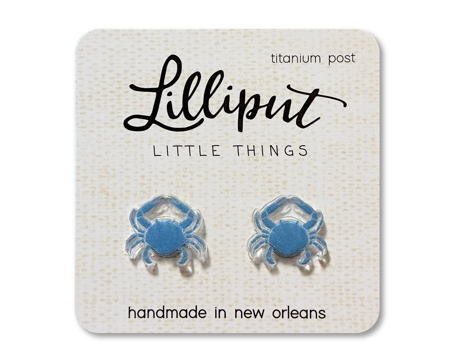 Crab Earrings // Blue Crab Earrings // Red Crab Earrings