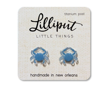 Crab Earrings // Blue Crab Earrings // Red Crab Earrings
