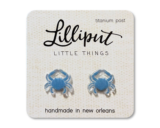 Crab Earrings // Blue Crab Earrings // Red Crab Earrings