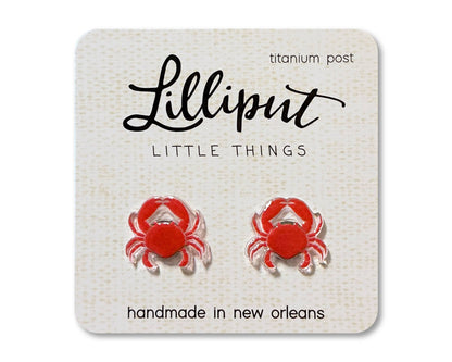Crab Earrings // Blue Crab Earrings // Red Crab Earrings