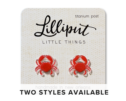 Crab Earrings // Blue Crab Earrings // Red Crab Earrings
