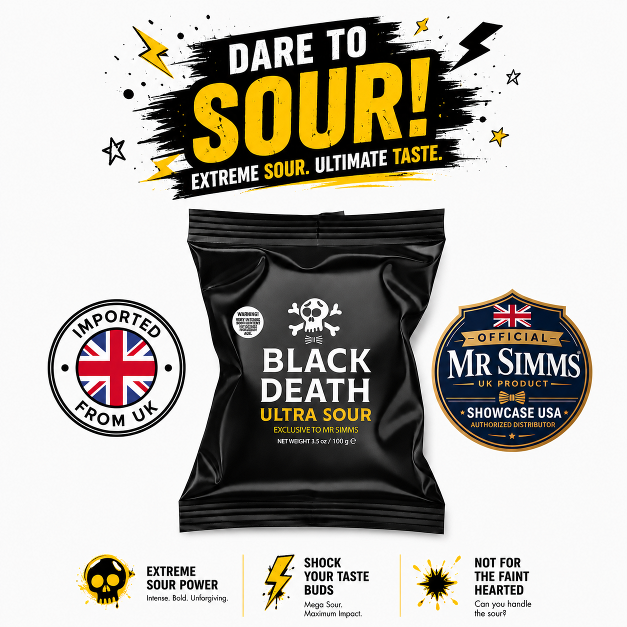 Mr. Simms Sweet Shoppe: Mr. Simms Black Death Ultra Sour🇬🇧