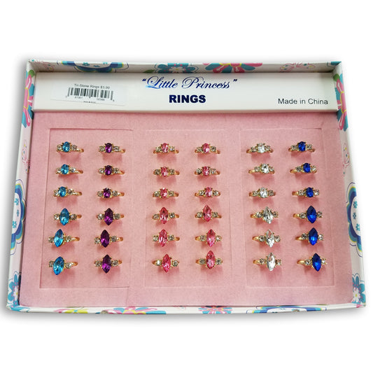 Tri Stone Rings