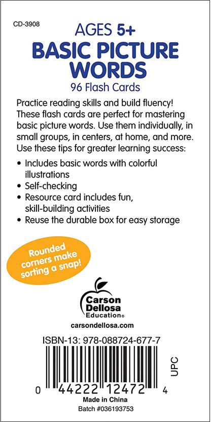 Picture Word Flash Cards