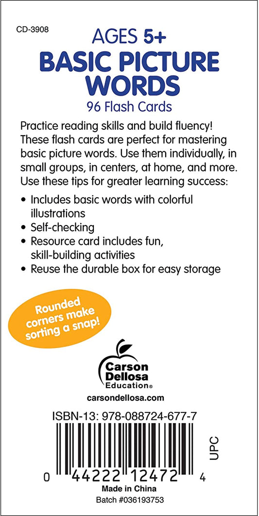 Picture Word Flash Cards