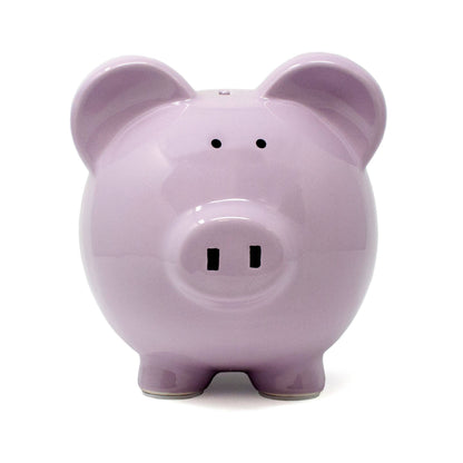 Large Lavender Piggy Bank