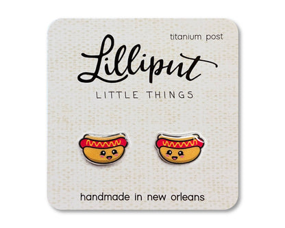 Kawaii Hot Dog Earrings // Fourth of July Earrings