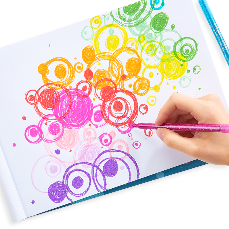 Rainbow Glitter Markers2