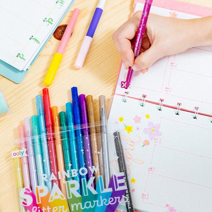 Rainbow Glitter Markers2
