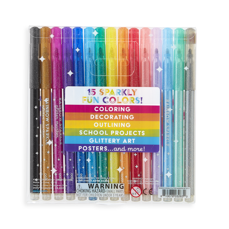 Rainbow Glitter Markers2