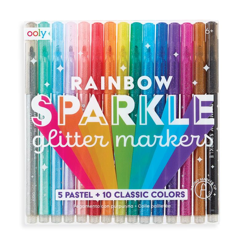 Rainbow Glitter Markers2