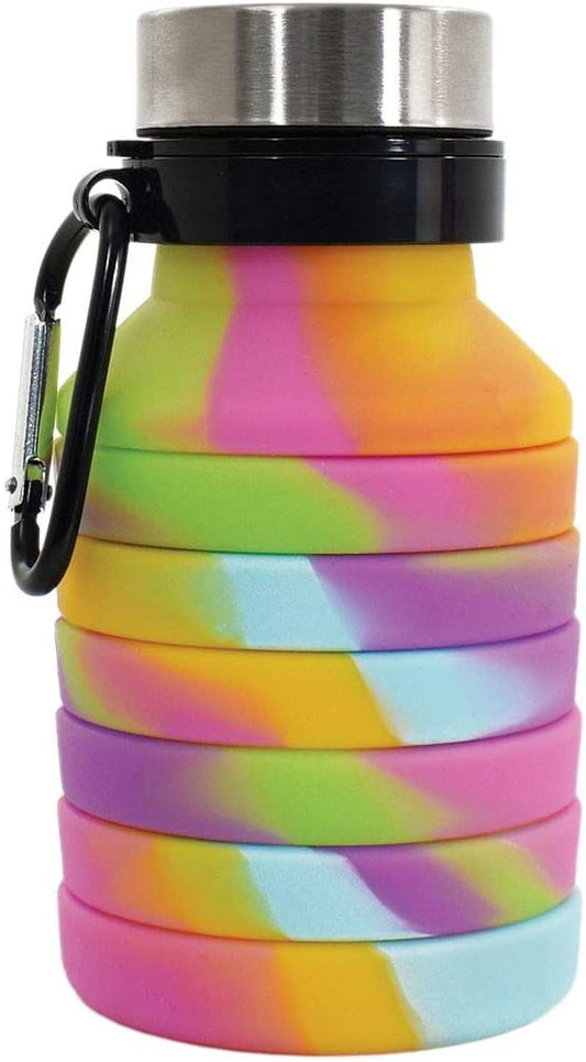 Collapsible Silicone Water Bottle Tie Dye-1