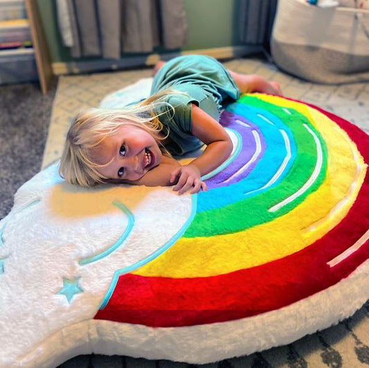 Rainbow Cloud Flr Cushion