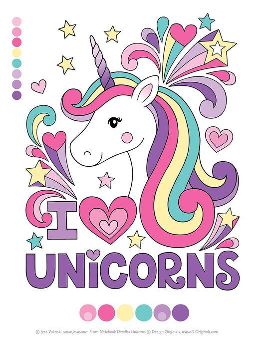 Notebook Doodles Unicorns-1