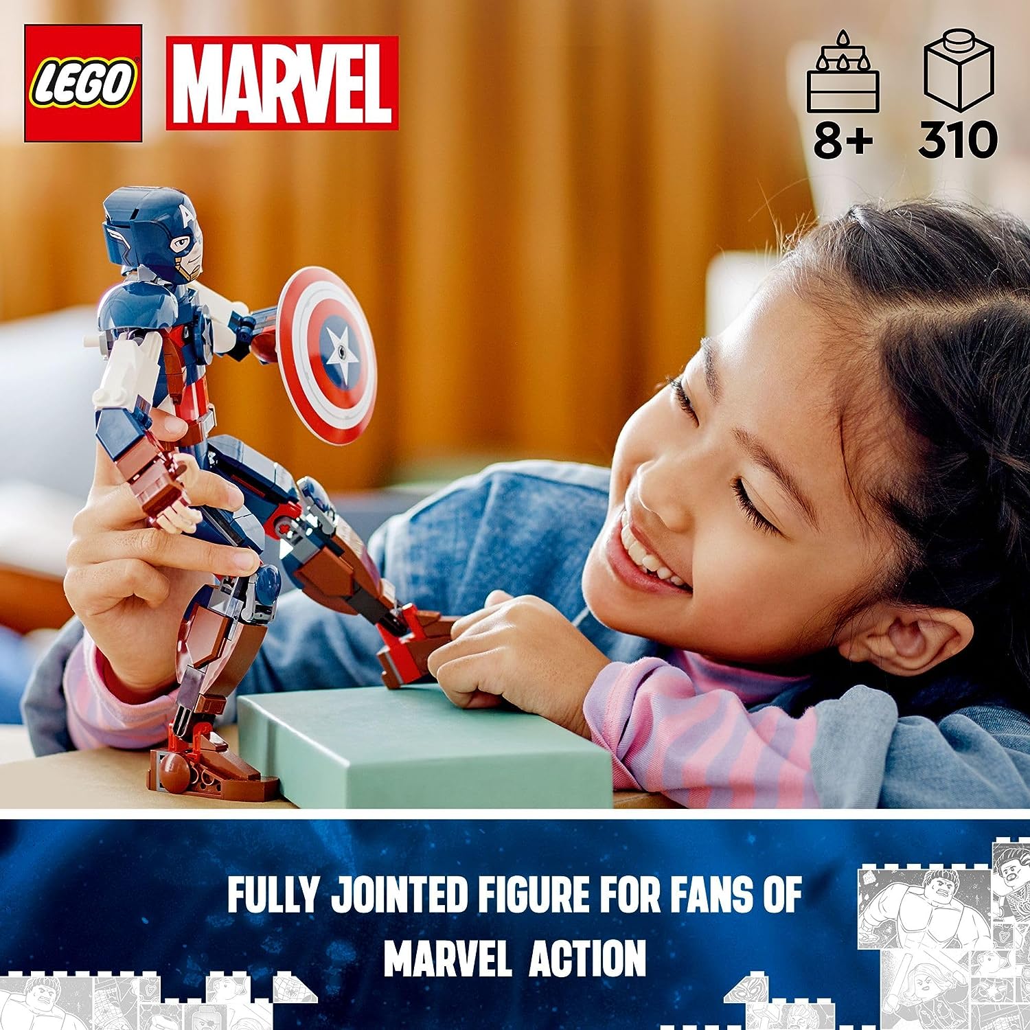 Capt America Constr Fig
