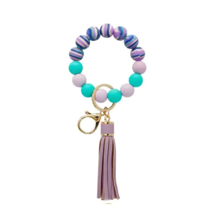 Beaded Keychain Lavendar-1