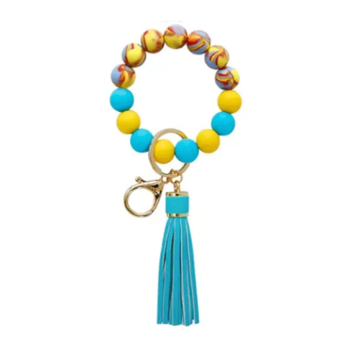 Beaded Keychain Turquoise-1