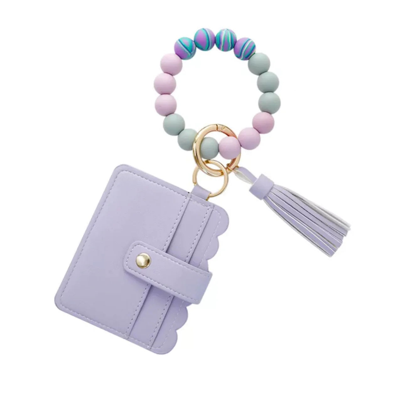 Beaded Wallet Lavendar-1