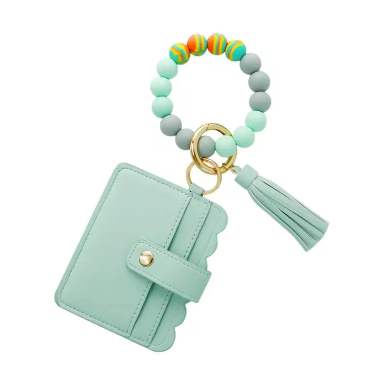 Beaded Wallet Mint-1
