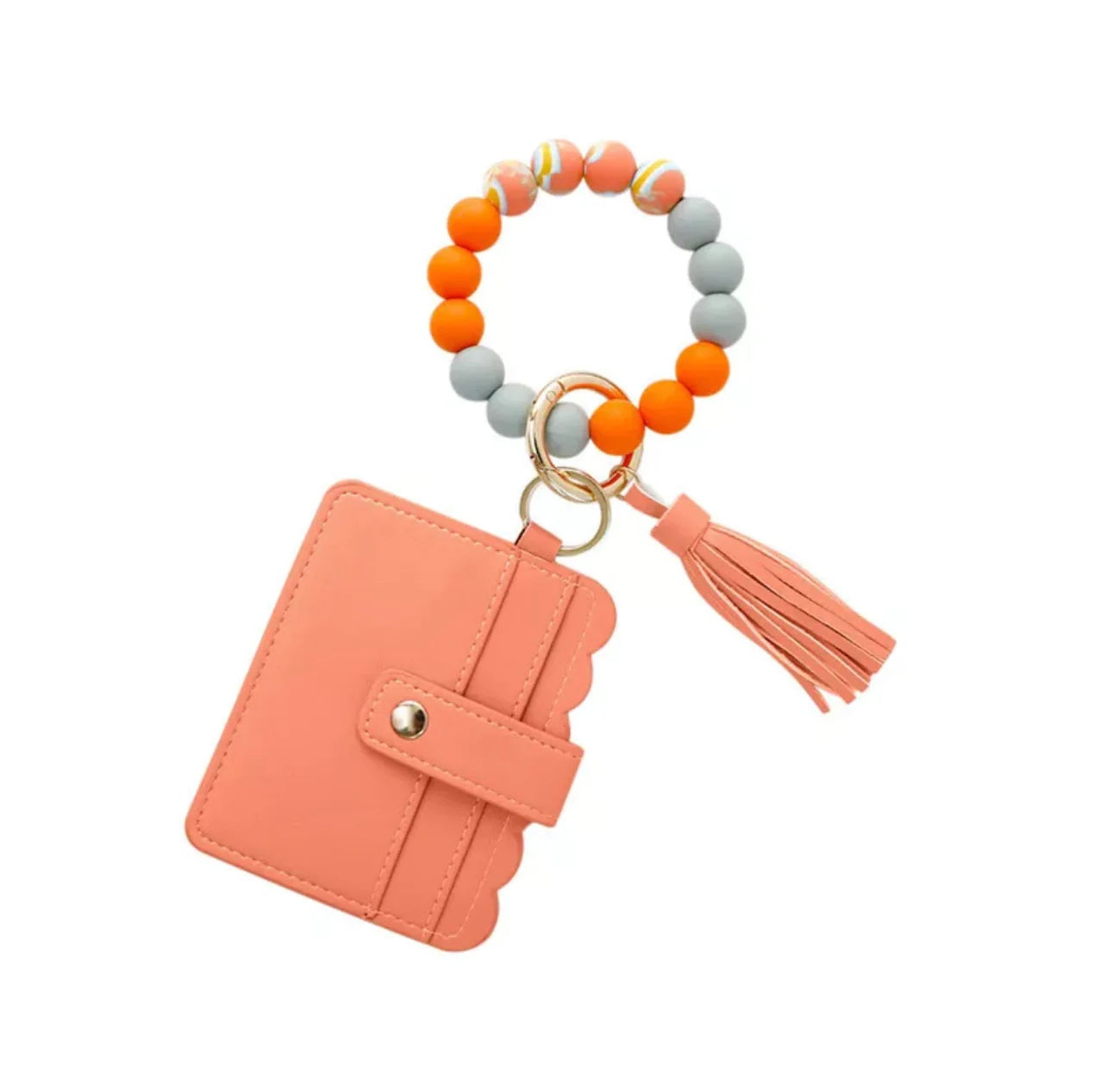Beaded Wallet Orange-1