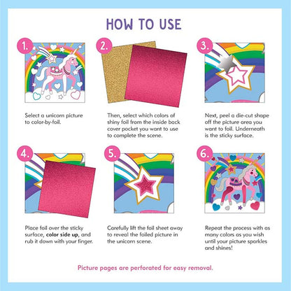 Color-by-Foil Sticker Book Unicorns