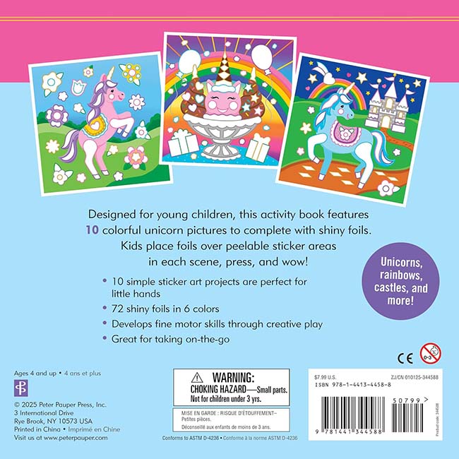 Color-by-Foil Sticker Book Unicorns