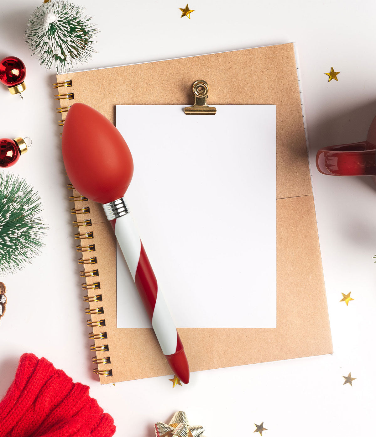 Light Up Xmas Bulb Pen